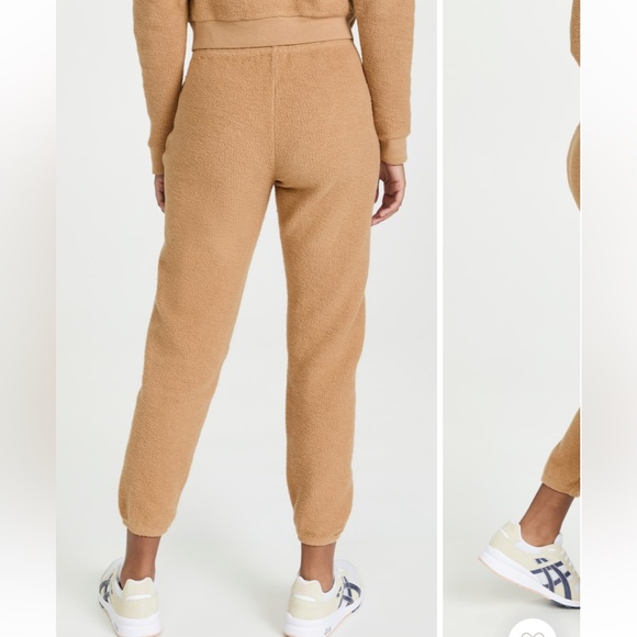 Monrow Teddy Fleece Slouchy Sweatpants in Latte color jogger sweat - Picture 12 of 12